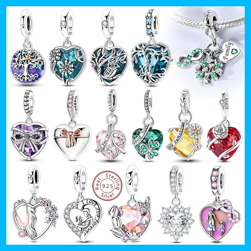 Breloque Stéthoscope Multicolore Original en Argent Plaqué pour Bracelets, Sacs, Porte-clés, Accessoire DIY, Cadeau pour Femme