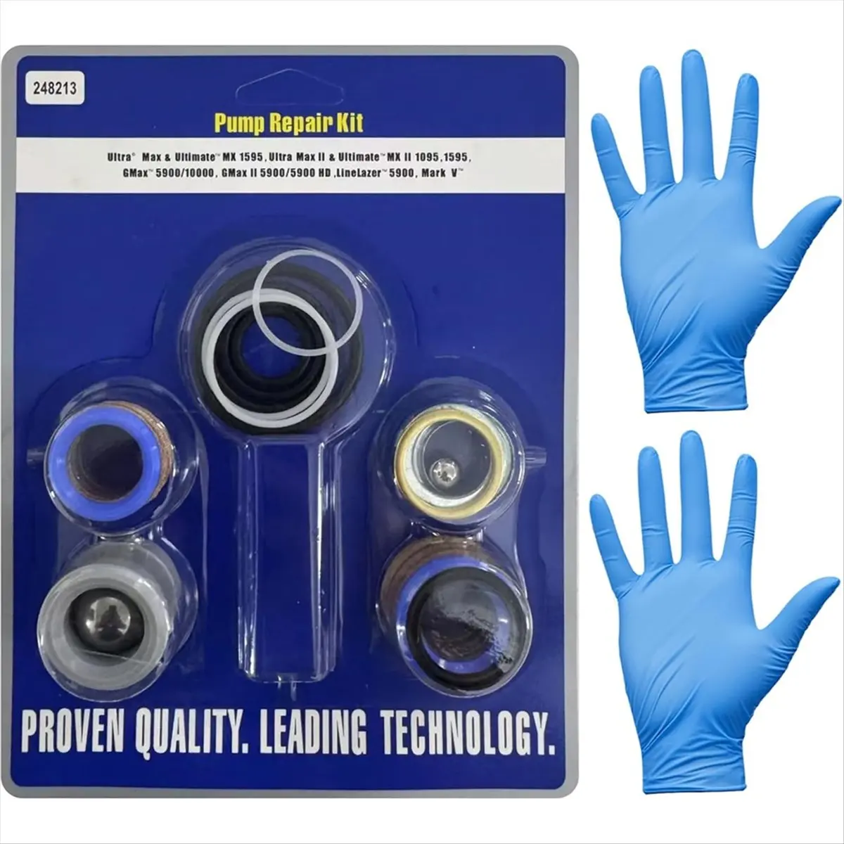 DTDT hot-248213 Pump Repair Kit with Disposable-Gloves Fit for 1095 & 1595, the 5900, II 5900/10000, LineLazer 5900,Mark