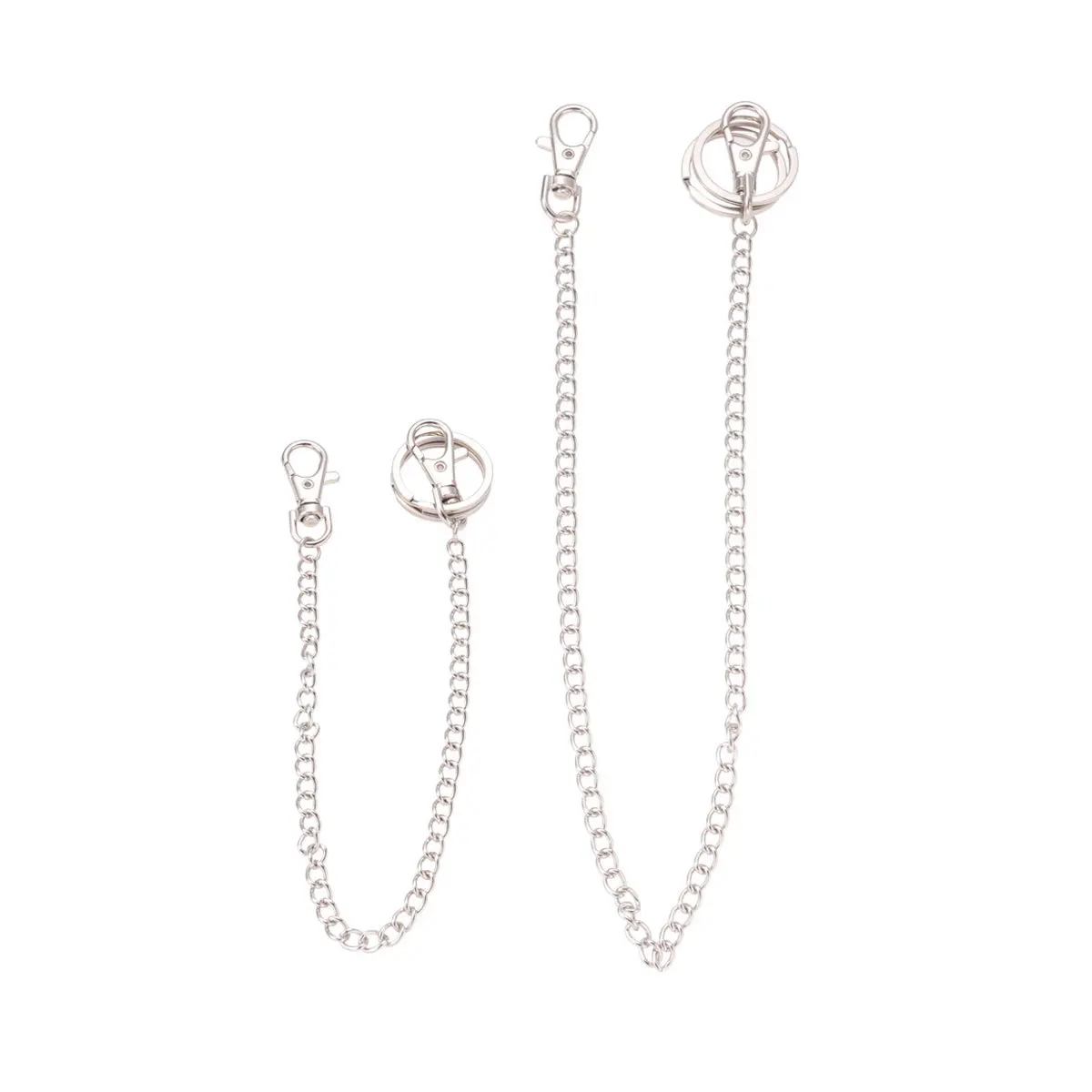 2 قطعة الجينز المعدني 25 سنتيمتر 40 سنتيمتر الفضة الشرير نمط للرجال النساء بنطلون سلسلة مفتاح حامل جيب سلسلة الإكسسوارات #6