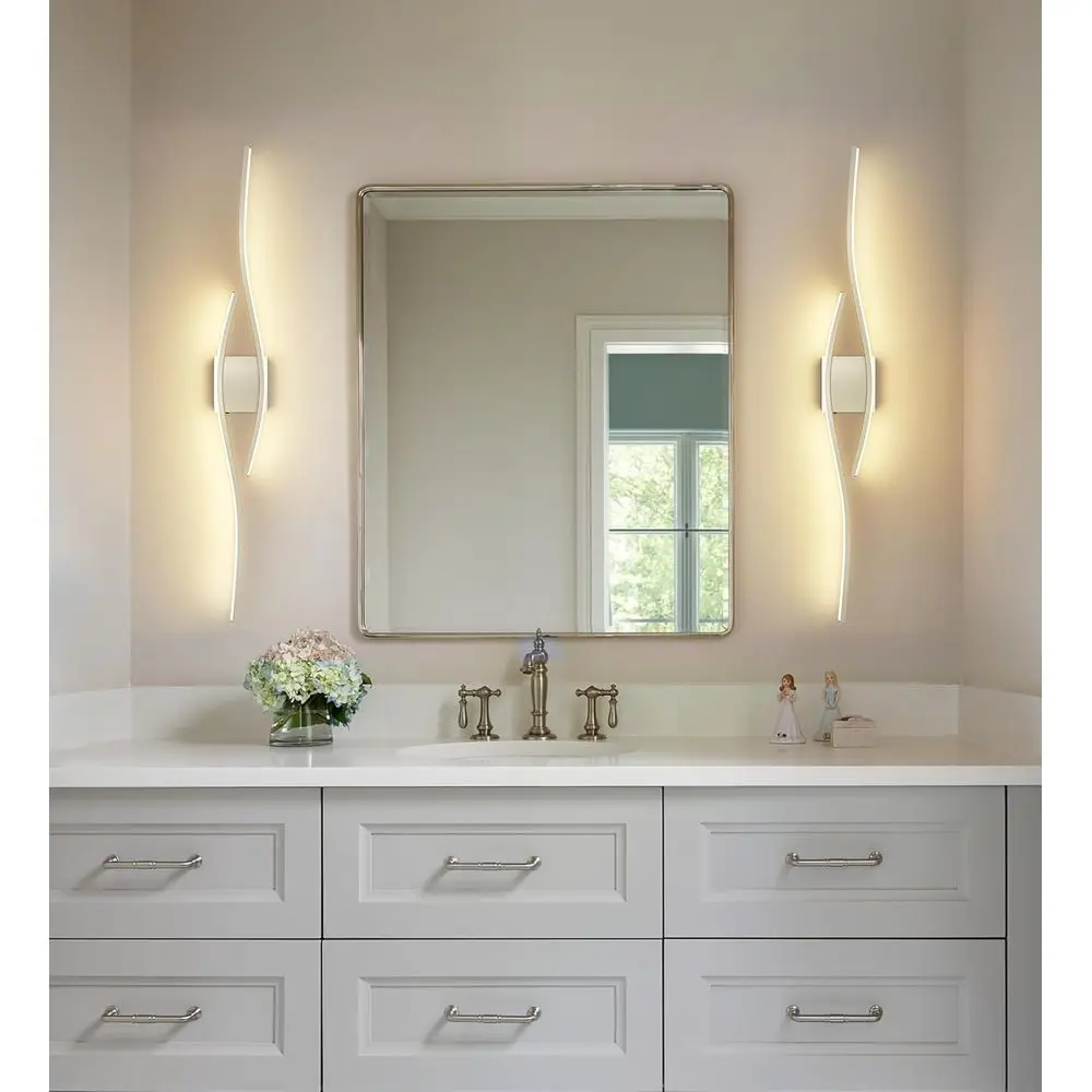 Современный светодиодный светильник для туалетного столика с регулируемой яркостью 5CCT, светильник для ванной комнаты из матового никеля 39,37 дюйма над зеркалом