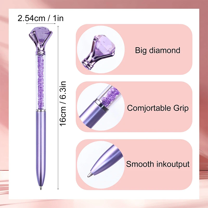 10-100 шт. ручки с кристаллами и бриллиантами, ручки с черными чернилами для офиса, школы, дома и подарка