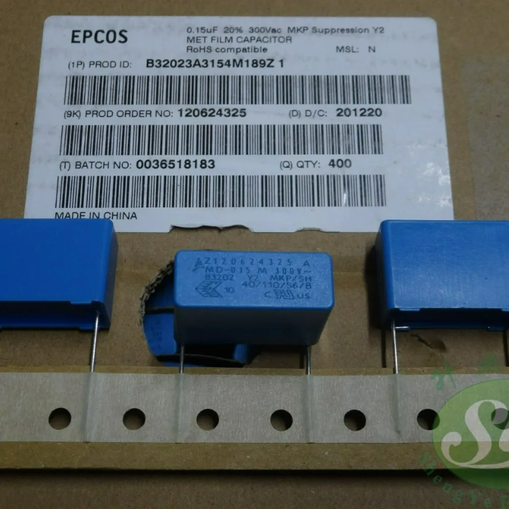 5pcs/lot EPCOS 0.15uf 300vAC 150nf u15 154 Y2 Brand New 22.5mm Film Capacitor B32023A3154M