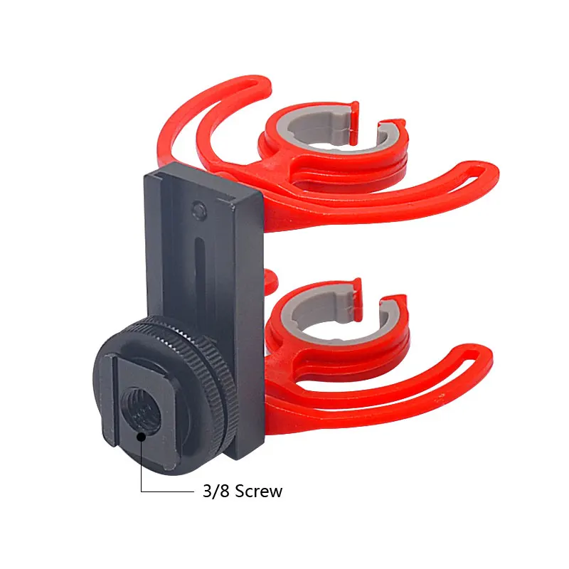 Mcoplus 콜드 슈 마이크 클립 삼각대 마운트 스탠드 충격 방지 어댑터, 로드 비디오 마이크로 비디오 Go II GOII NTG BOYA BY-MM1