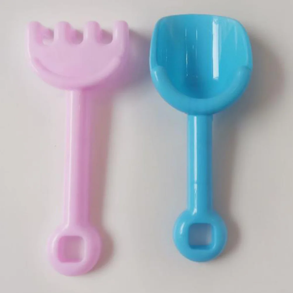 Juego de rastrillo con pala para dragado de arena para playa, plástico duradero, seguro para niños, pequeño, ligero, regalo creativo, juego de playa, 1 Juego