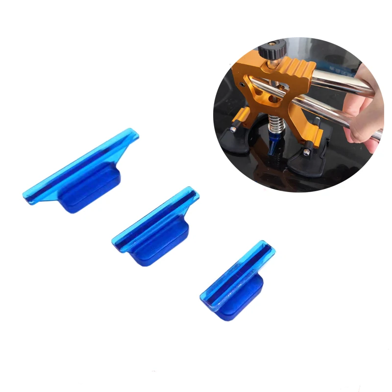 PDR King Tools 6 pcs Blue Straight  Crease Glue Tabs for car dent repair hail dent removal tools paintless dent repair kit