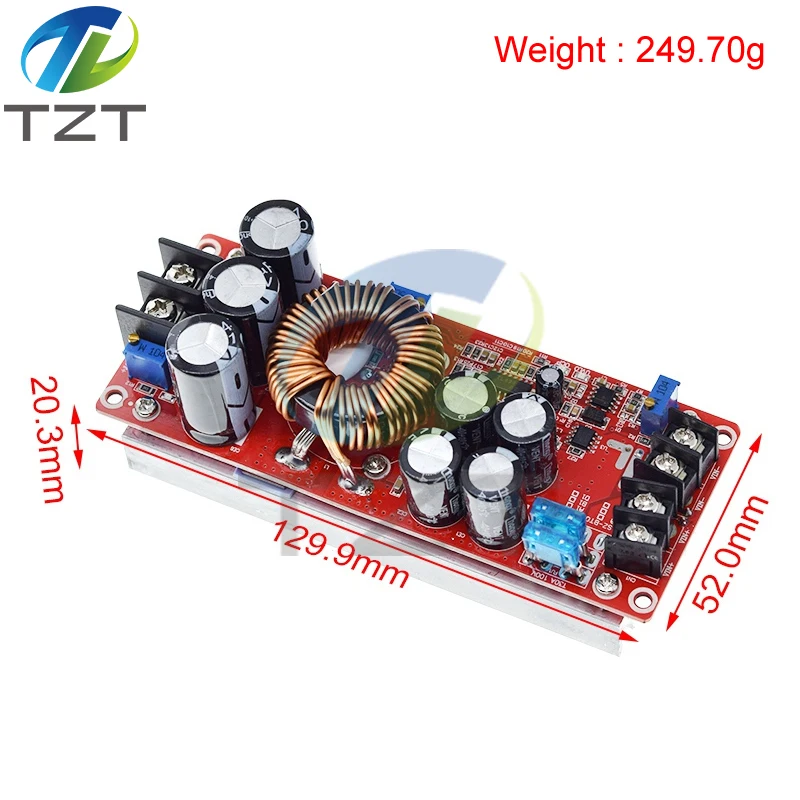 TZT 1200W 20A DC Converter Boost Step-up Power Supply Module IN 8-60V OUT 12-83V