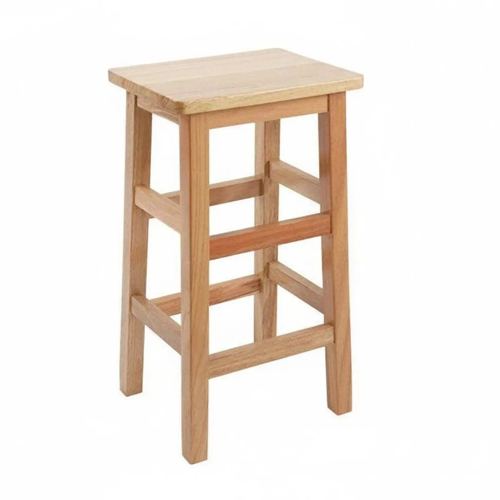 Backless Square-Top Seat Sturdy Construction Backless Counter Stool Footrest Easy to Clean for Homeowners, Adults, Cafe