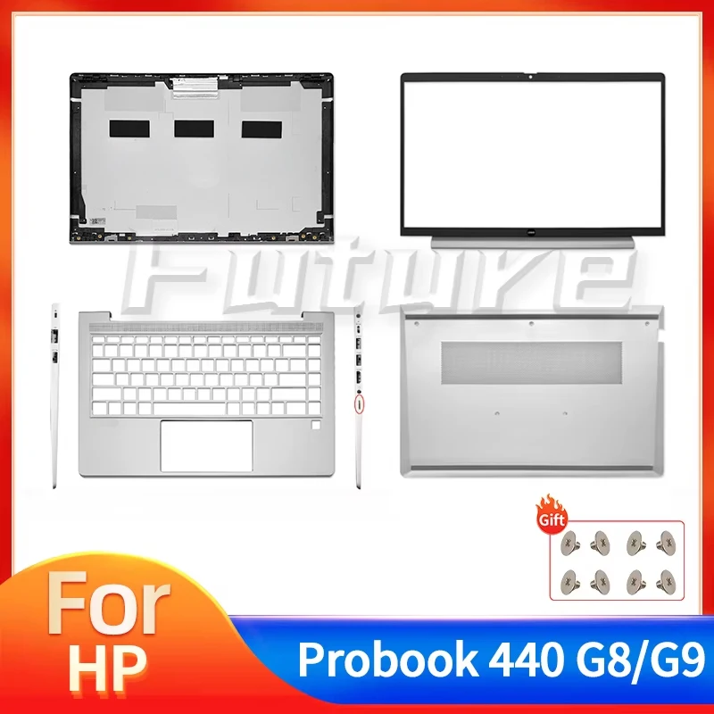 

New For HP Probook 440 G8 G9 445 G8 G9 Pro 14 G4 g5 LCD Back Cover Front Bezel Palmrest Upper Lower Bottom Cover Housing Silver