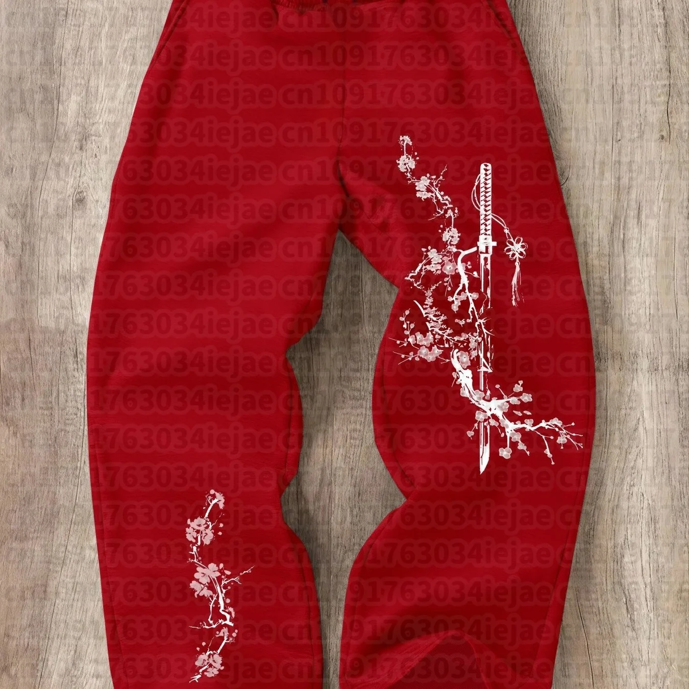 2026 Kirschblüten-Print 3D Unisex Kinder Weite Hose mit Modischem Kordelzug und Elastischem Bund, Hip-Hop-Stil – Detail 7