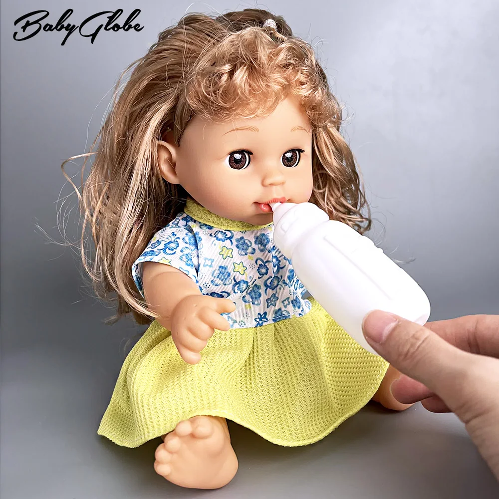 

2024 BabyGlobe Fashion Reborn Dolls Real Baby Toy Bebe Newborn Girl Doll Princess Toddler Toys Gift Kids Dolls For Girls