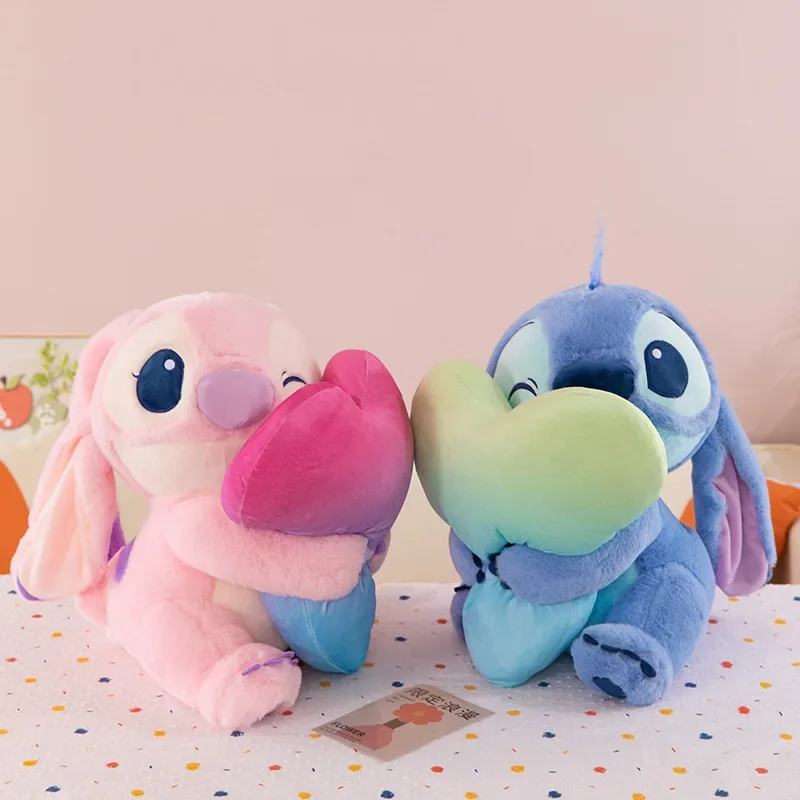 60 cm Kawaii Disney Plüschpuppe Stitch Lilo Puppe Niedlicher Liebesstich Plüsch Stofftier Weihnachten Kindergeburtstagsgeschenk Deko Spielzeug