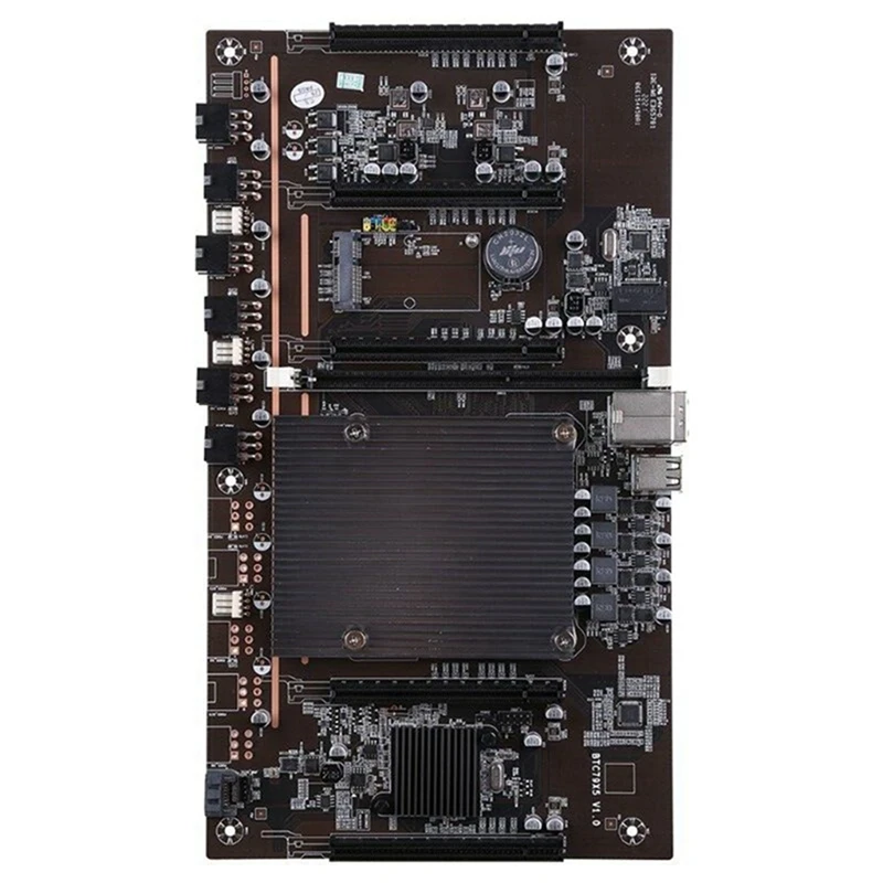 BTCX79 H61 Motherboard pertambangan dengan CPU E5 2620 V2 + kipas + kabel sakelar DDR3 mendukung 3060 3070 3080 kartu grafis untuk BTC