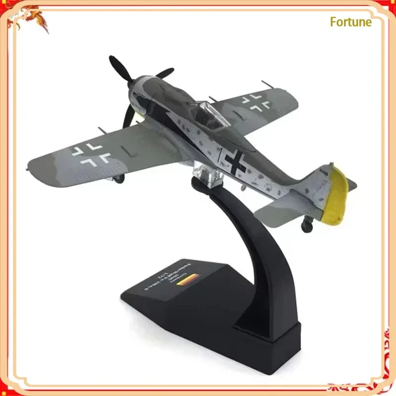 

Die Cast Alloy Aircraft Model 1:72 Fw 190 Fokker Wolfe Fighter Jet Model Indoor Collection Display Gift Toy For Collectors