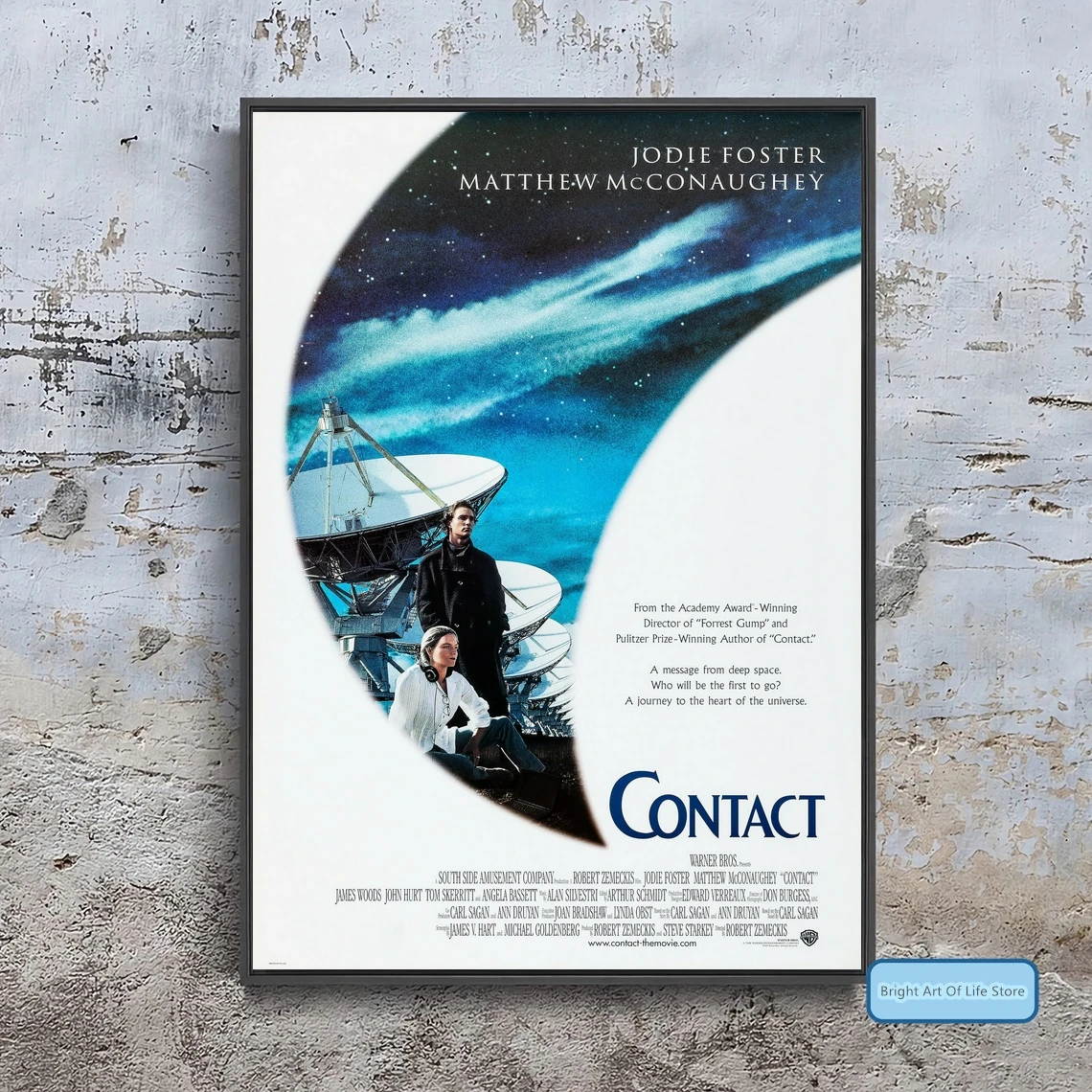 Contact (1997) Movie Poster Cover Photo Canvas Print Wall Art Home Decor (Unframed)