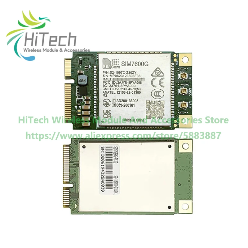 SIMCOM SIM7600G MINI PCIE SIM7600 series LTE CAT1 multi-band module LTE-FDD/LTE-TDD/HSPA+/UMTS/EDGE/GPRS/GSM for Golbal