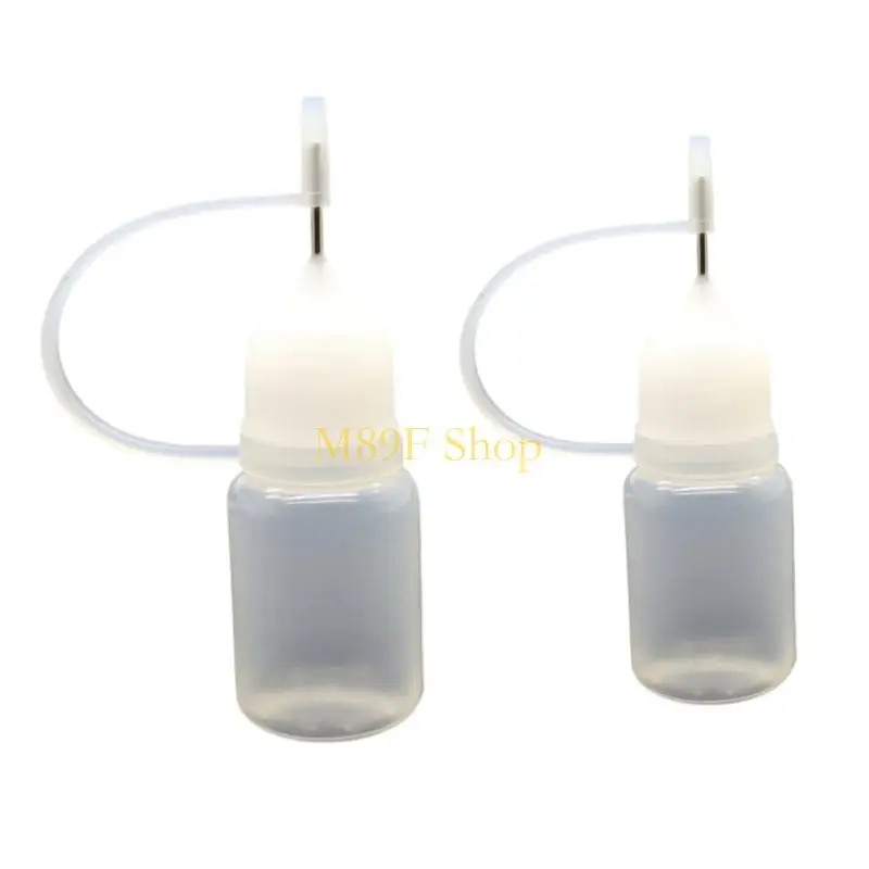 

M89F 5/10ml Needle Tip Glues Bottles for DIY Paper Quilling Crafts Liquid Dropper Bottles Precisions Tip Applicator Bottles