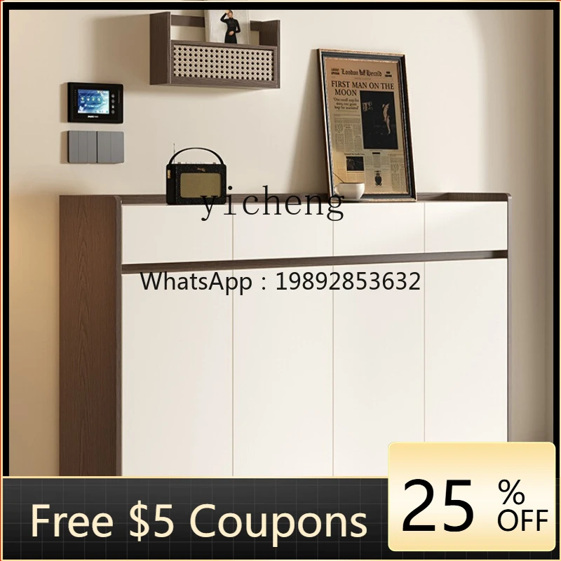A1  shoe cabinet household door storage integrated wall cabinet large capacity locker