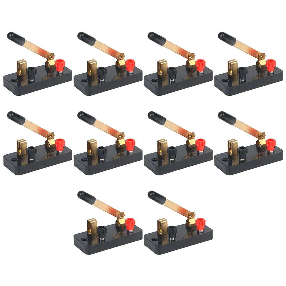 

10pcs Single And Double Circuit Breakers For Classroom Electrical Experiments Socket Light Bulb Wire Line Key Circuit Closing