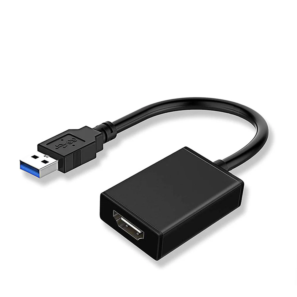

USB 3.0 to Video Cable Adapter Black 1080p Display Monitor Converter for Pc Laptop Projector Hdtv Multi-Screen