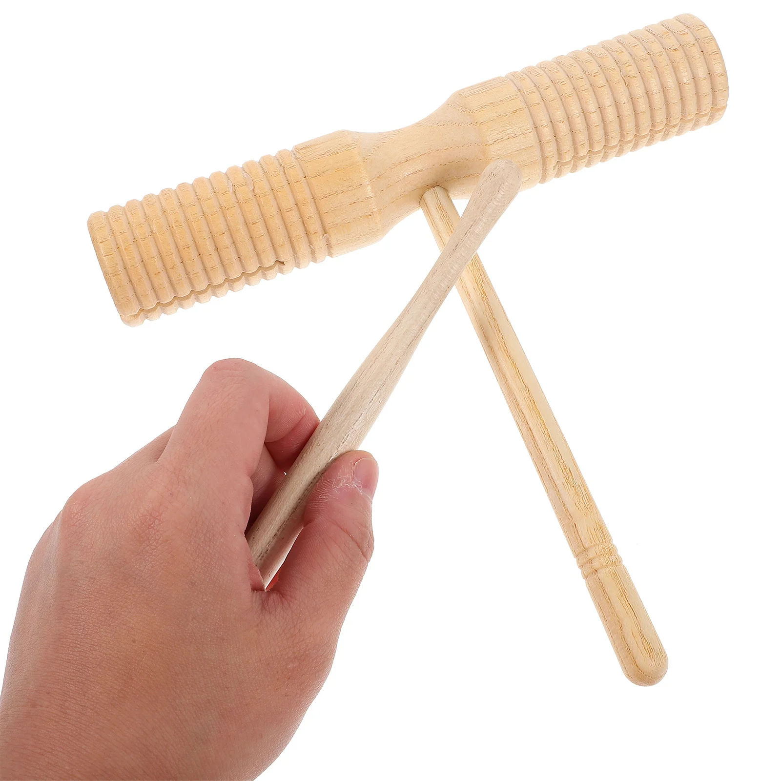1 Juego de instrumentos Guiro de madera para principiantes, música de percusión para aprendizaje de ritmo, rompecabezas educativo puesta en escena