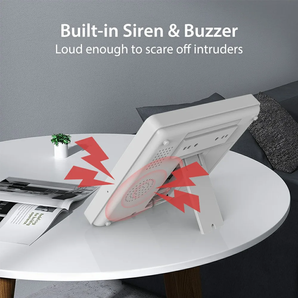 Staniot WiFi 4G Wireless Security Alarm System Built-in Louder Siren Tuya Smart Home Burglar Kit with 5-Year Contact Sensor