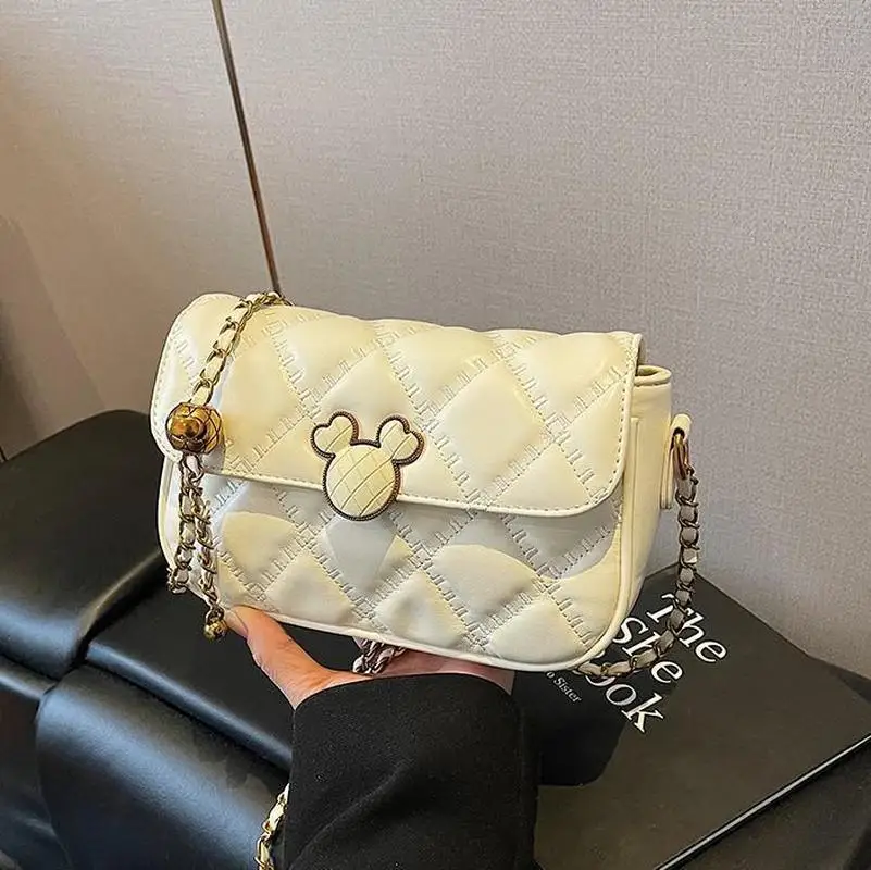 

Модная женская сумка на плечо с ромбовидной цепочкой, универсальная модная маленькая квадратная сумка, сумка для подмышек, высококачественная новая модель 2025 года