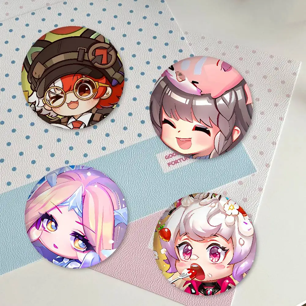 AOV Game A-Arena Of Valor Premium Tinplate Round Lapel Pins: Cute Badge Brooches For Shoulder Bag Accessories, Souvenir Gifts