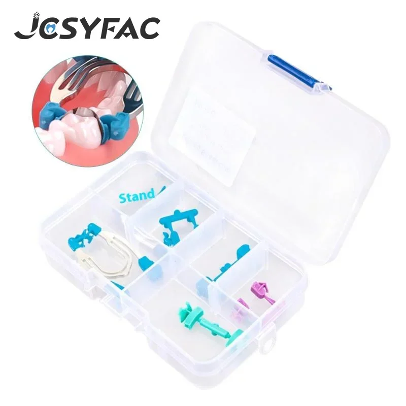 

1Pack Dental Matrix Sectional Contoured Plier Kit Metal Spring Clip Matrices Clamps Wedges Rings Dentistry Orthodontic Material