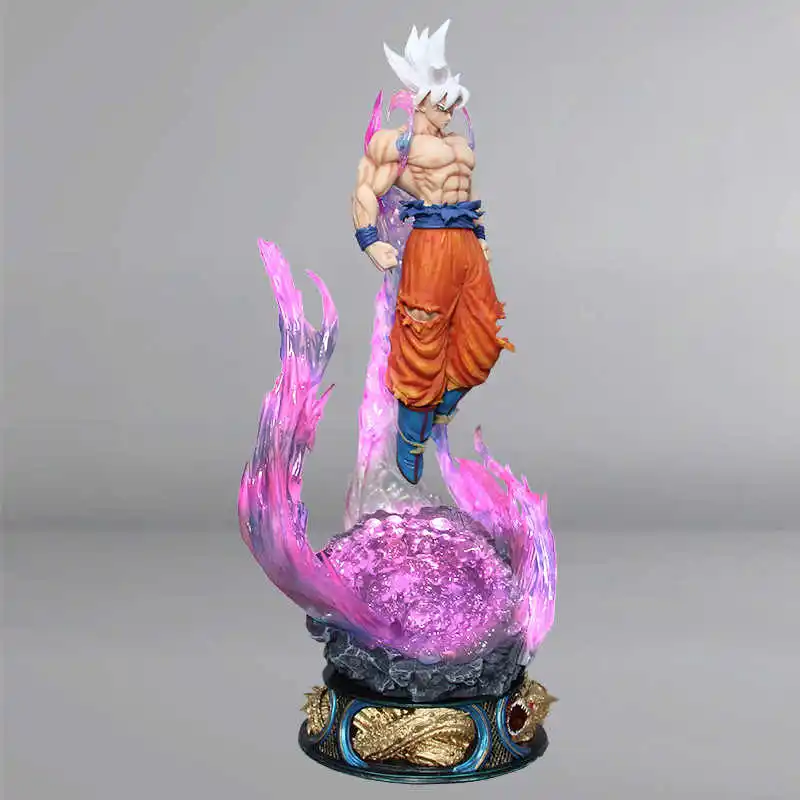 Figurine de Dessin Animé Dragon Ball Son Goku Ultra Instinct de 25cm, Modèle Super Saisuperb en PVC, Collection d'Ornements, Cadeau