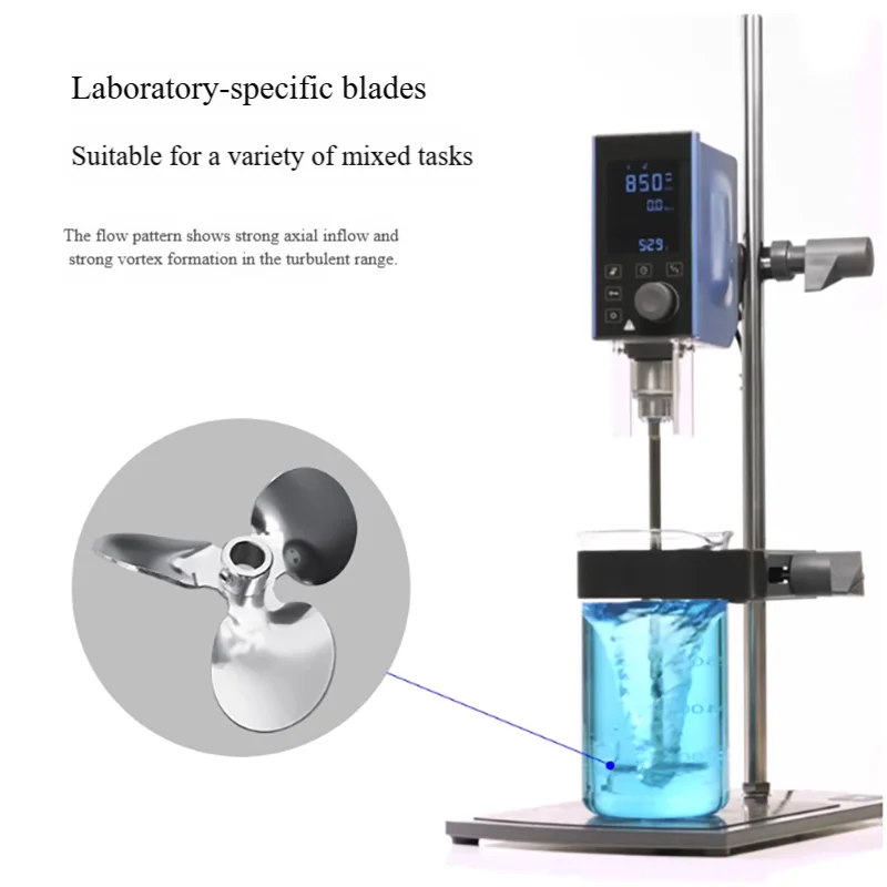 ใบพัดผสมแบบเกลียวสามใบขนาดเล็ก ทำจากสแตนเลส 316 จำนวน 1 ชิ้น สำหรับเครื่องผสมในห้องปฏิบัติการ