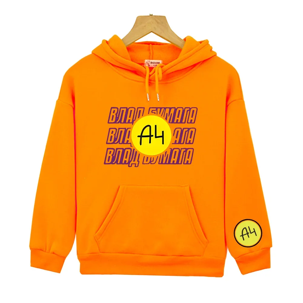 Merch A4 Lamb Hoodies Casual Boys and Girls Comfortable Sweatshirts Vlad A4 Print Sudadera Children Autumn Winter Warm Clothing