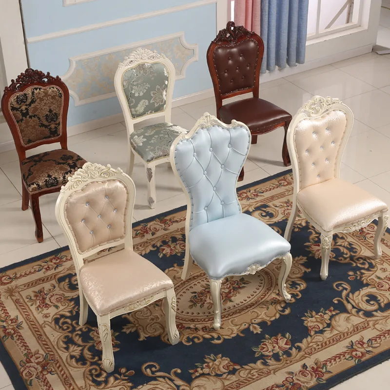 

European dining chairs Hotel restaurant Ivory white solid wood tables and chairs