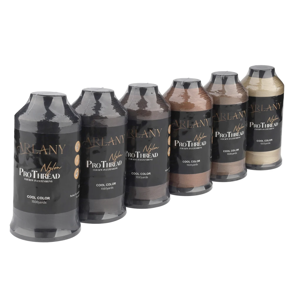 

ARLANY Weft Hair Extension Sewing Thread 1500 Yards Nylon Bonded Thread for Handle Weaving Wig Making Sewing Weft Extensions