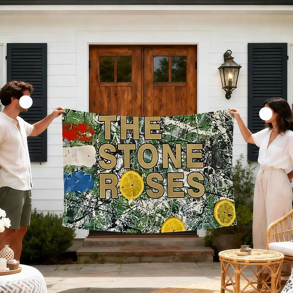 Rock Band T-The Stone Roses Tapestry Outdoor Parties Bedrooms Living Rooms Dorm Rooms Wall Decor Banners Gifts