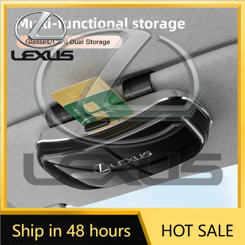 

2026 Hot Interior Stickers Lexus Car Sun Visor Glasses Case Sunglasses Storage Bracket For Lexus F SPORT GS GX IS LS LX CT LC RC