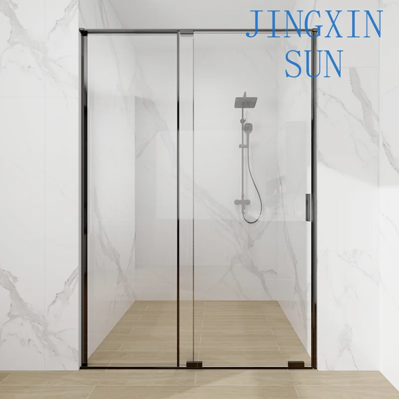 High Quality Modern Strong Framed Shower Door Transparent Tempered Glass  Sliding Enclosure Modern Shower Room