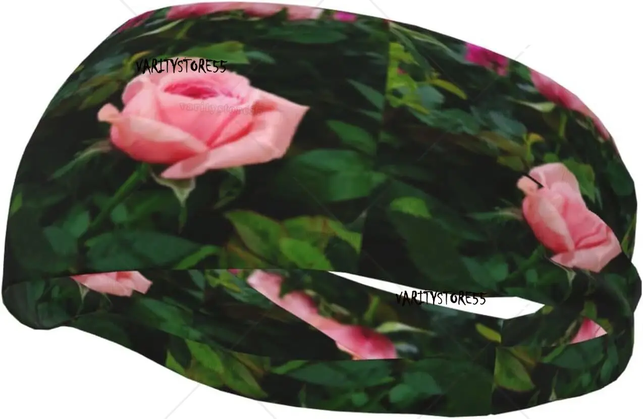 

Rose Sweatbands for Women Headbands Womens Stretchy Sweatband Flower Headbands for Women