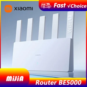 Xiao Mi Mi Jia Router BE5000 Wi-Fi 7 2.4/5GHz Frekuensi Ganda Mesh 2.5 G Port Jaringan Berkecepatan Tinggi IPTV OFDMA Penguat Sinyal Mi Home 8 router 2.5 g penjualan terbaik - №