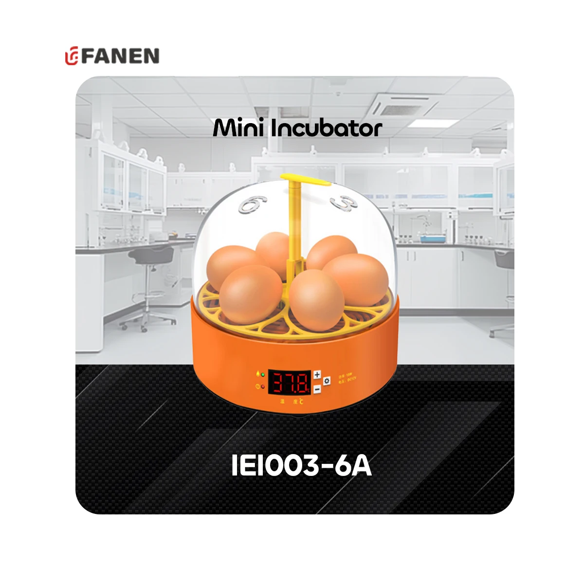 

Fanen Flipping Automatic Chicken Egg Hatching Incubator for 6 Eggs