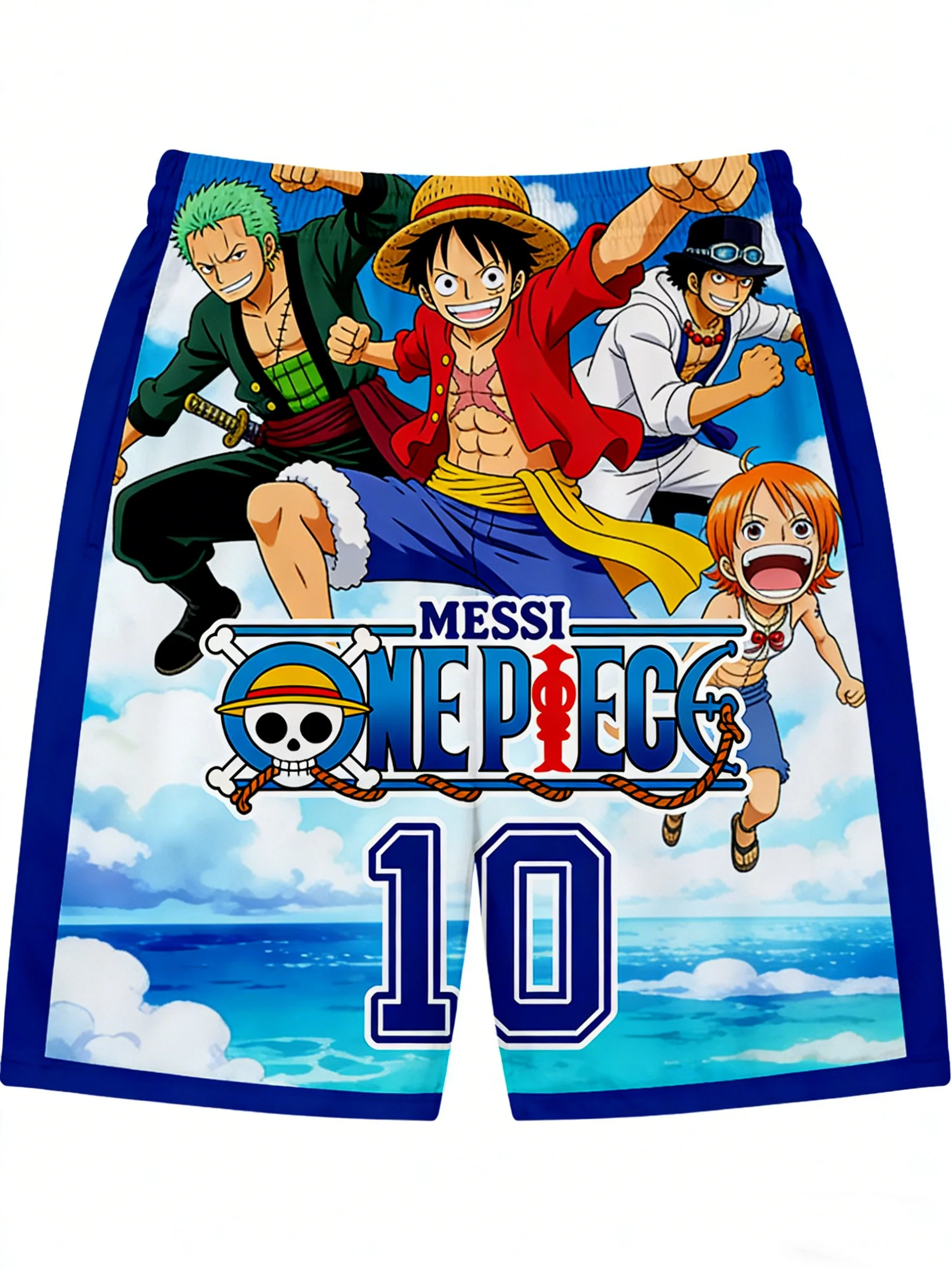 

Летние мужские брюки Summer One Piece Anime MESS 2K, спортивные брюки для футбола на открытом воздухе, быстросохнущие пляжные брюки, повседневные свободные шорты
