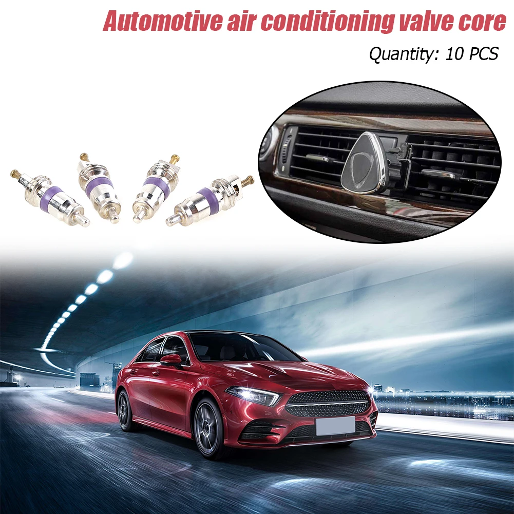 Automobile Exterior Repair Components 10pcs Copper R134a Car Automobile A/C Air Conditioning Valve Cores Universal