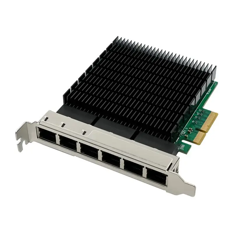 

Стильная сетевая карта NIC длиной 2,5 ГБ Pcie X4, шесть портов RJ45, сетевой адаптер Ethernet, поддержка Win Server/7/8/10/Linux
