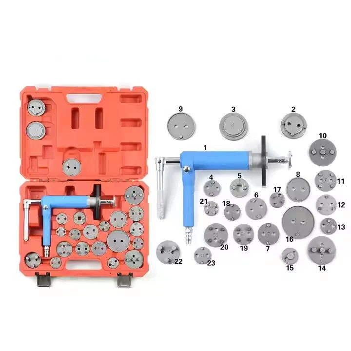 TBTOOLS Car Auto 16pcs Pneumatic Brake Calliper Wind Back Tool Set Air Rear Disc Brake Caliper Service Vehicle Repair Kits TB047
