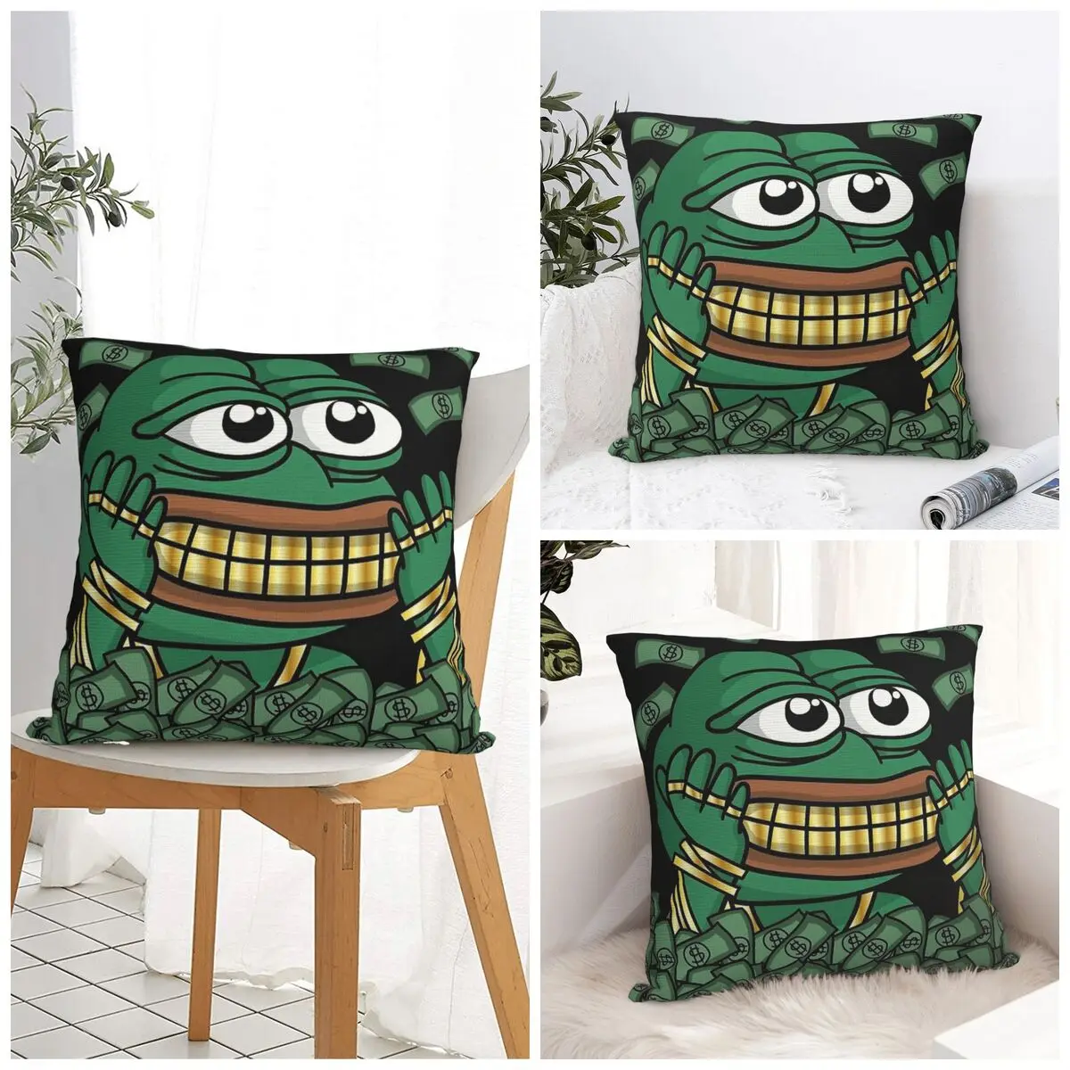 

Fancy Pepes Frog Pillow Cover Soft Pillow Case Cushion Cover Morden Graphic Pillowcases For Sofa Home Decoration