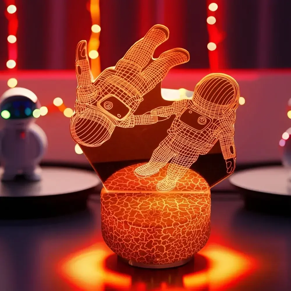 

LED Night Light 3D Lamp Lllusion Projectors Lamps Space Astronaut Lights USB Touch remote RGB Colour Bedroom Decoration Kid Gift