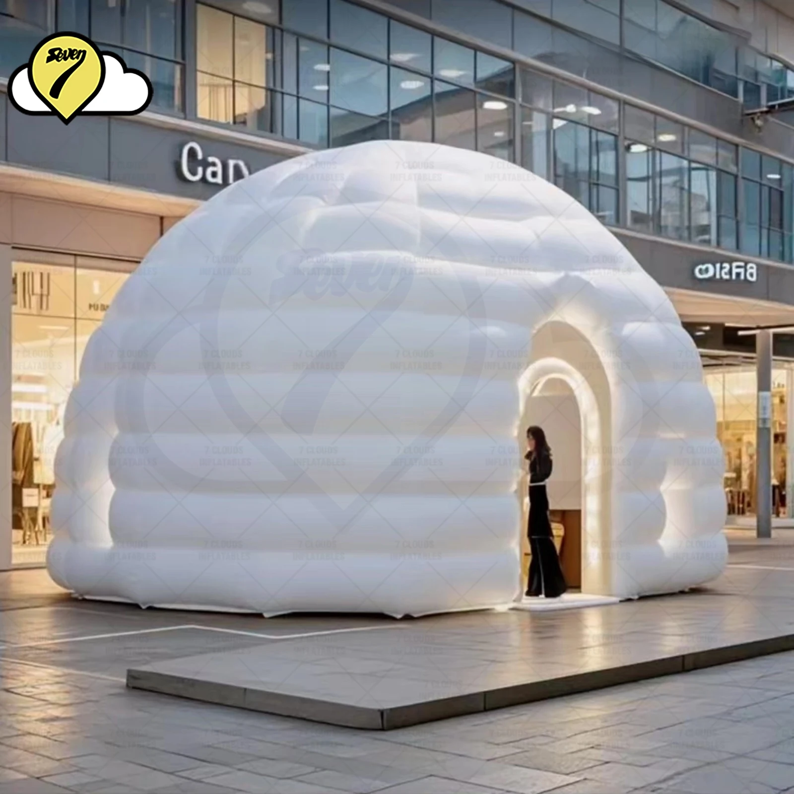 Oxford aufblasbares Zelt, aufblasbares Wolkenzelt, Iglu-Kuppelzelt mit Gebläse, aufblasbares Zelthaus für Party, Ausstellung, Festival