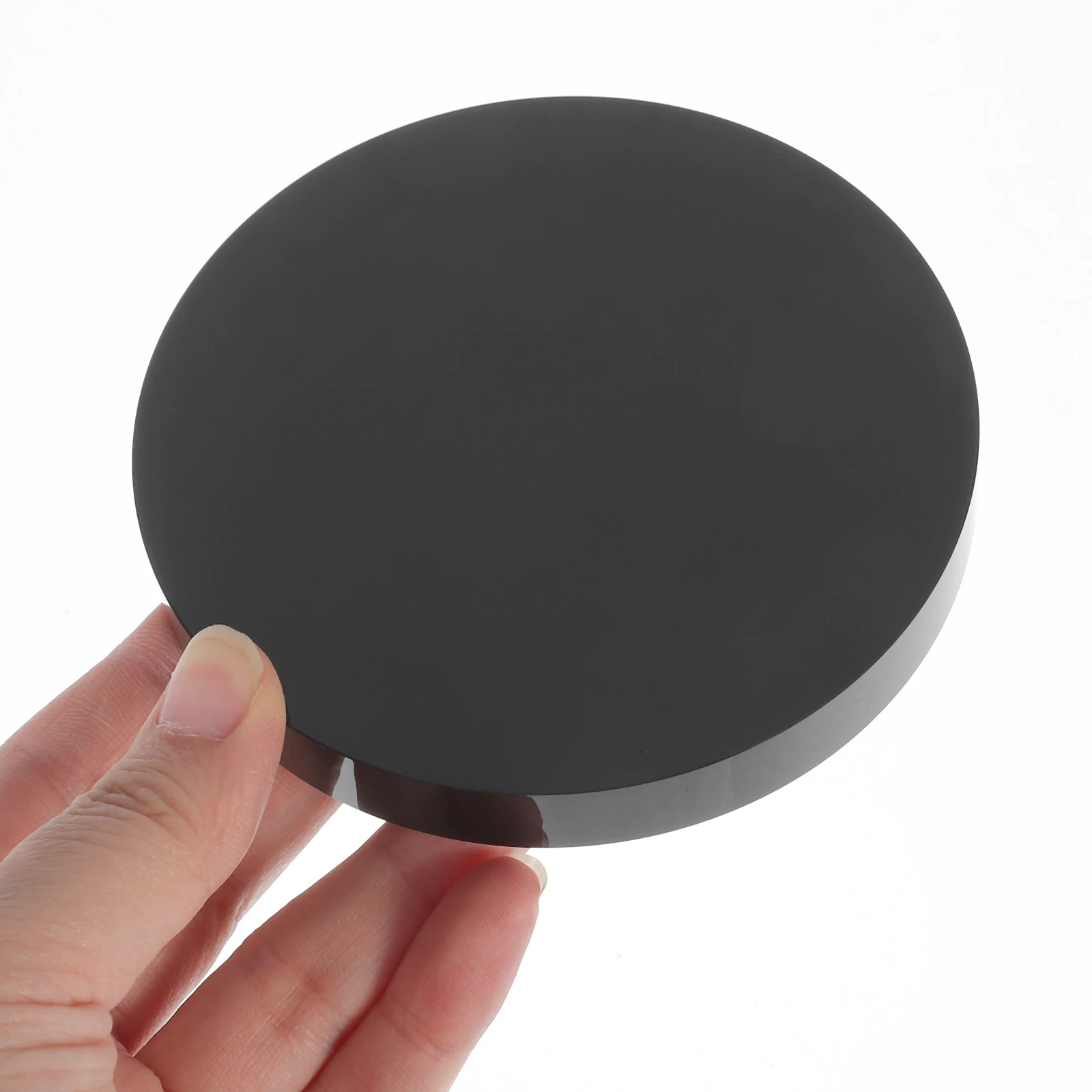 

Obsidian Divining Mirror 10CM 260g Black Stone Scrying Mirror for Meditation Home Decor Desk Gothic Aesthetic Table