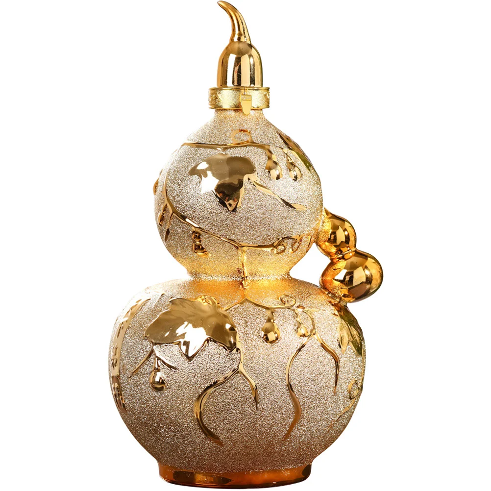 

Ceramic Wine Holder Gourd Shape Large Capacity Liquid Dispenser for Family Gathering Decor Gift Multi Functional Beverage