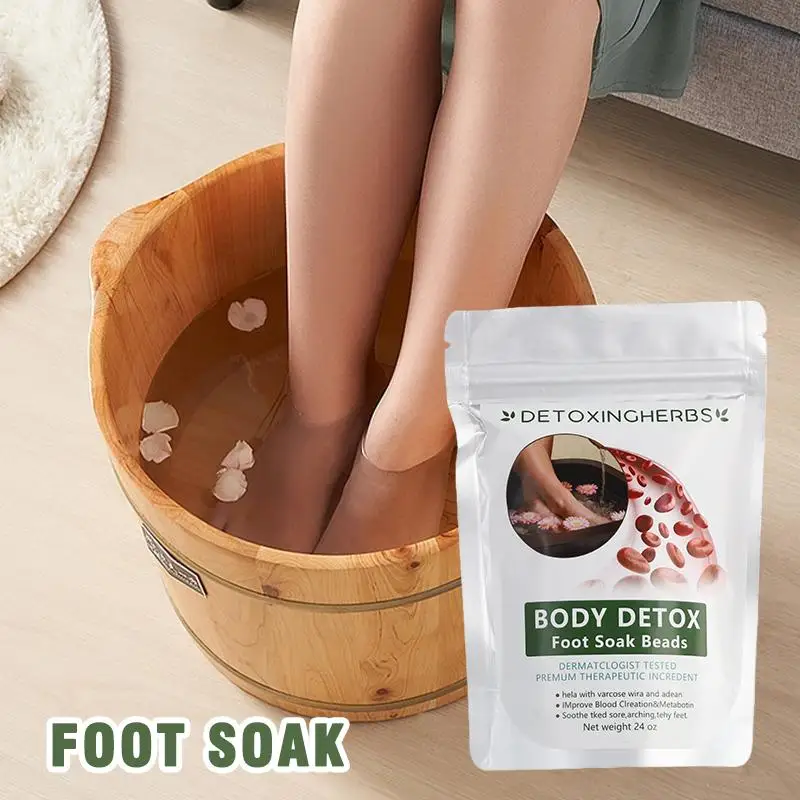 Natural Herbal Foot Soak Gel Detox Capsule Foot Cleansing Bath Soak Beads Slimming Feet Reflexology Spa Relax Massage