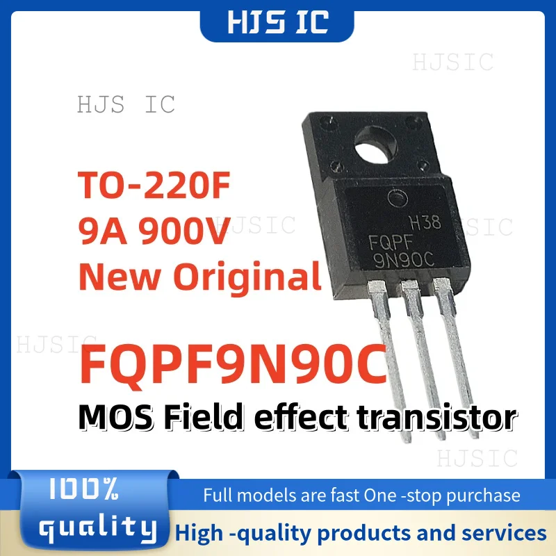 10-20 peças novo original fqpf9n90c fqpf 9n90c TO-220F 9a 900v transistores de canal n potência aprimorada tubo de efeito de campo mosfet